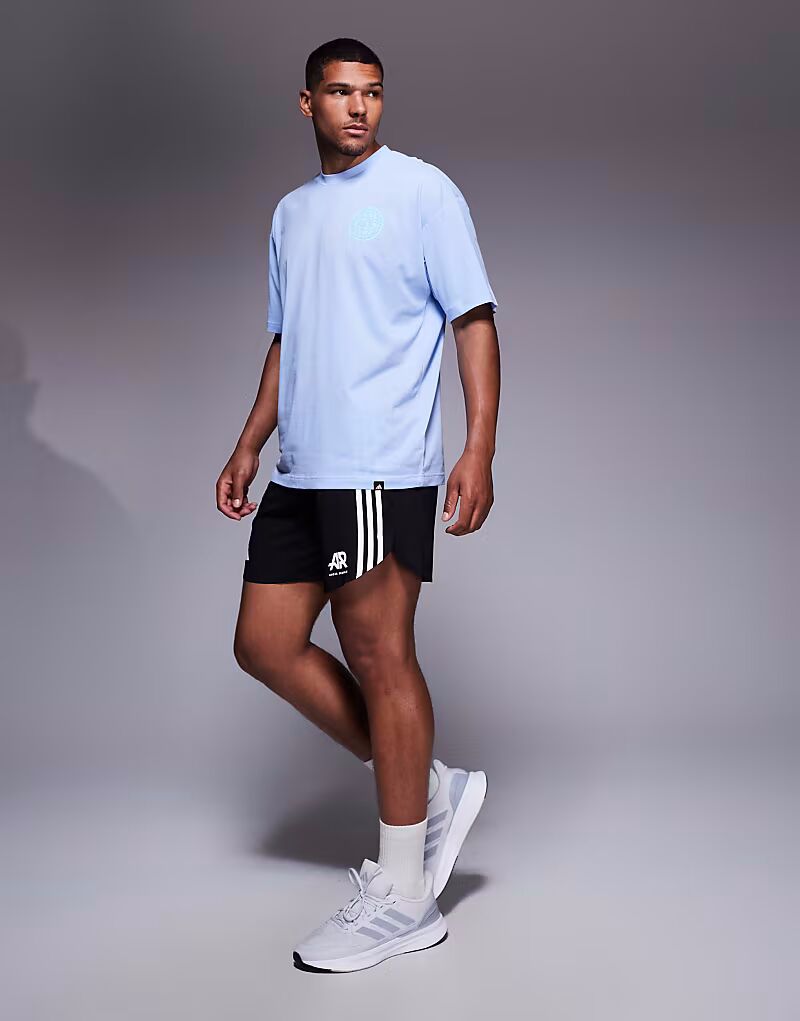 

Шорты Adidas Running Own The Run с тремя полосками черного цвета