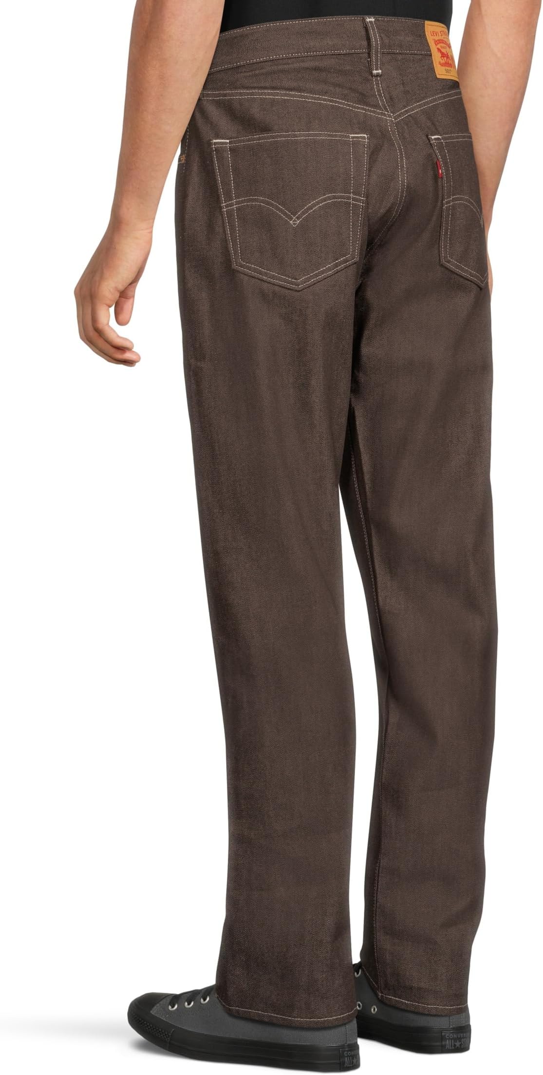 Джинсы Levi's Mens Men's 501 Levi's Original, Burgundy Rigid Stf — фото 3