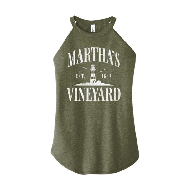 

Майка с высоким воротом Martha's Vineyard для юниоров Unbranded, цвет heather military green