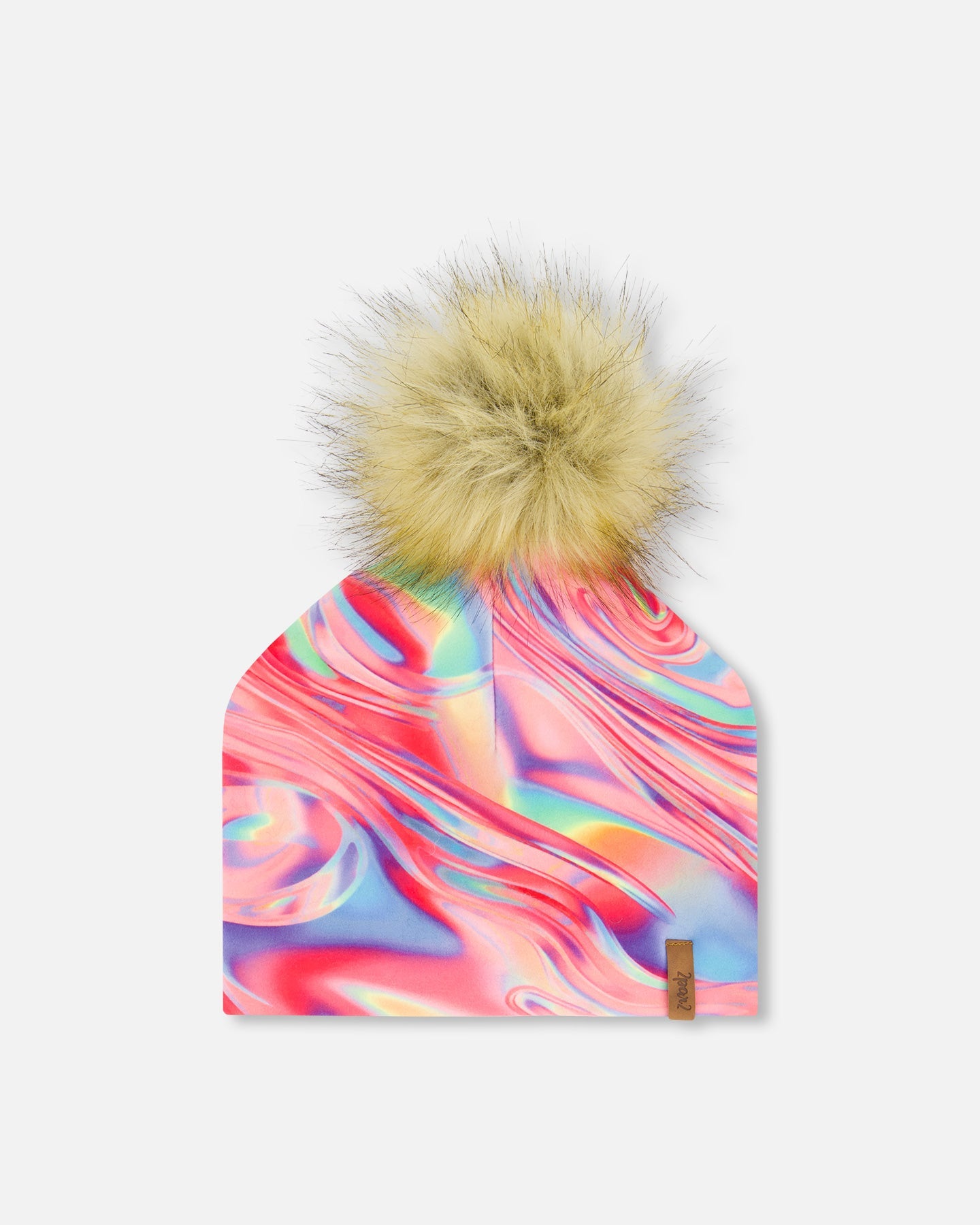 

Вязаная шапка розово-голубого мраморного оттенка Deux par Deux