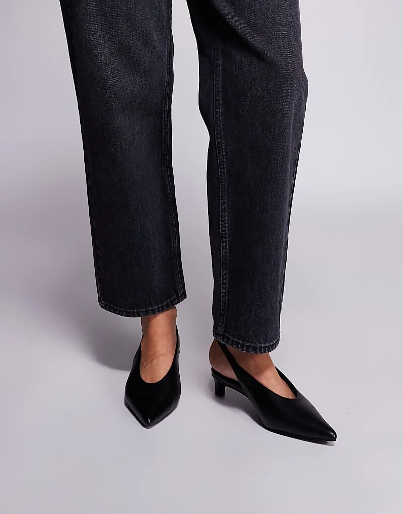 Туфли Public Desire Wide Fit Saskia на каблуке-рюмочке черного цвета — фото 2