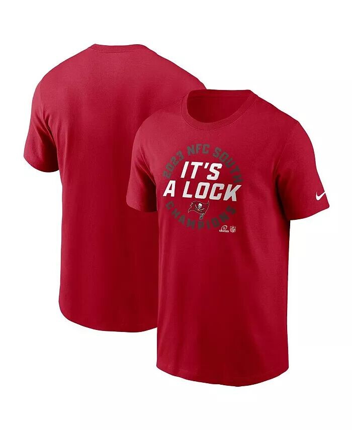 

Мужская красная футболка Tampa Bay Buccaneers 2023 NFC South Division Champions Locker Room Trophy Collection Nike