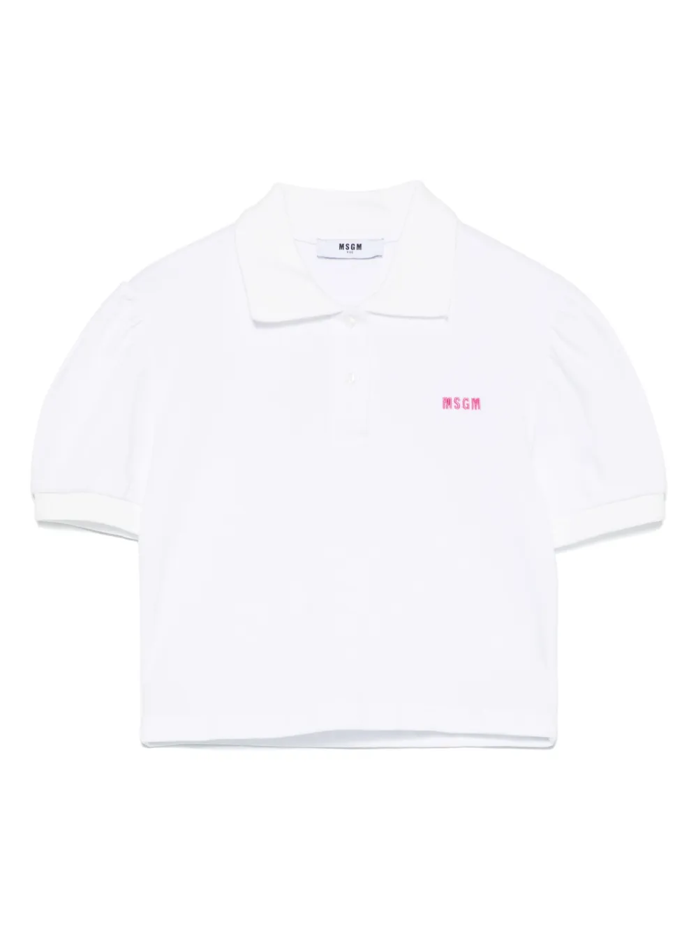 

Рубашка поло с вышитым логотипом MSGM Kids, белый