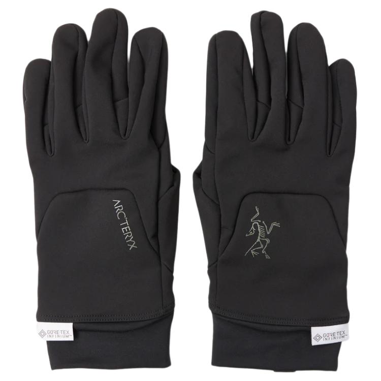 

Arcteryx Кожаные вязаные перчатки мужские черные, Black