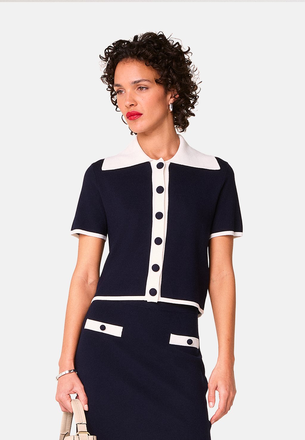 

Кардиган SHORT-SLEEVE Rodier, темно-синий