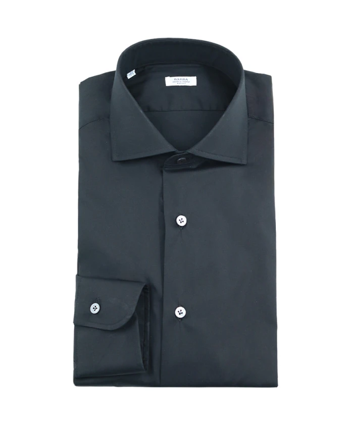 

Классическая хлопковая рубашка Barba, черный