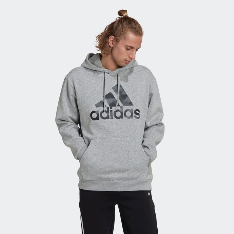 

Мужская толстовка Essentials из французской махровой ткани с камуфляжным принтом Adidas, серый