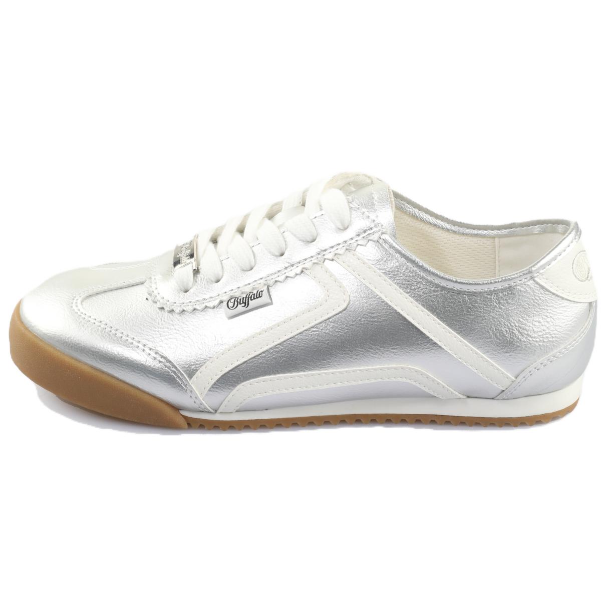 

Лоу-топ скейтборд кроссовки Unisex Silver White Buffalo, серебряный/белый