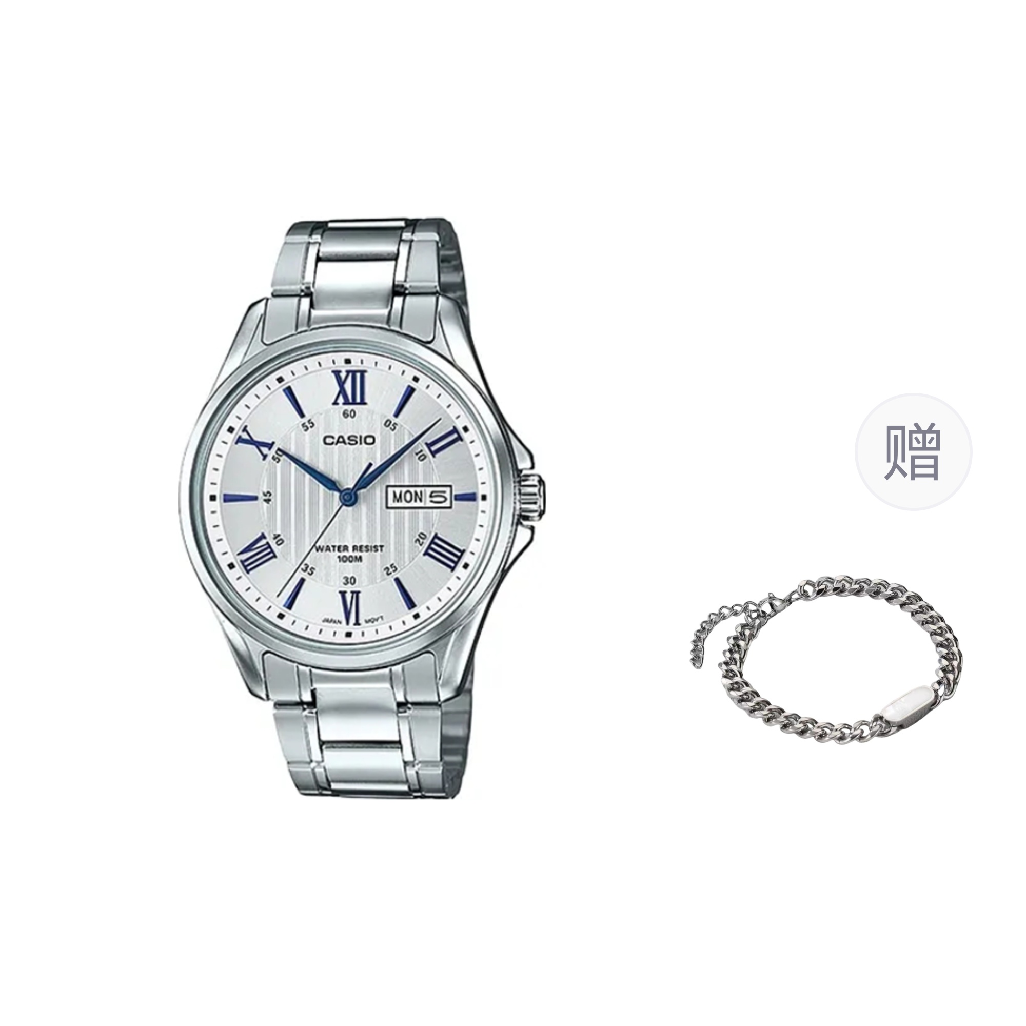 

CASIO Часы Men Silver Watch, Silver
