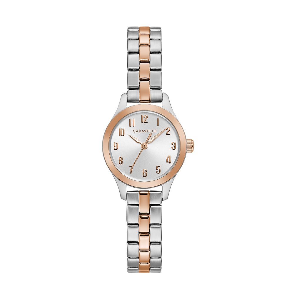 

Женские двухцветные часы Caravelle by Bulova из нержавеющей стали — 45L175, цвет Rose Tone