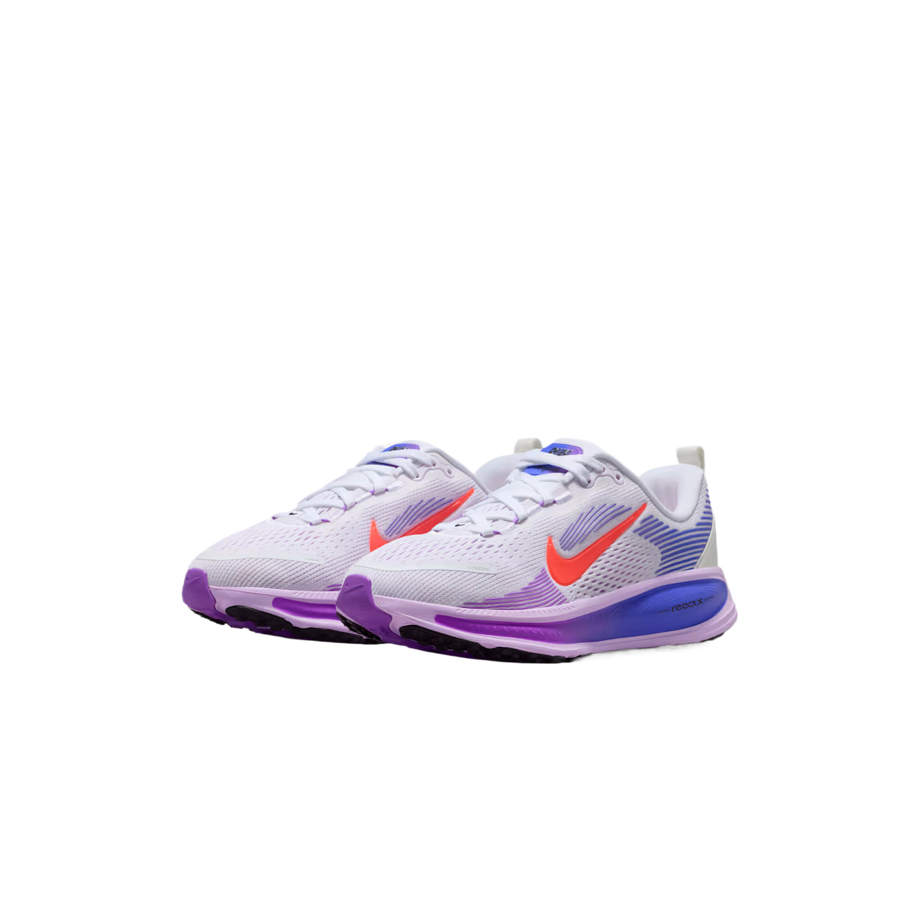 Дышащие низкие кроссовки для бега Kids' Nike, белый/фиолетовый/sapphire синий/lava — фото 4