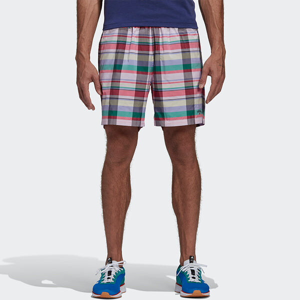 Шорты originals x noah water repellent shorts waterproof plaid red Adidas, красный — фото 3