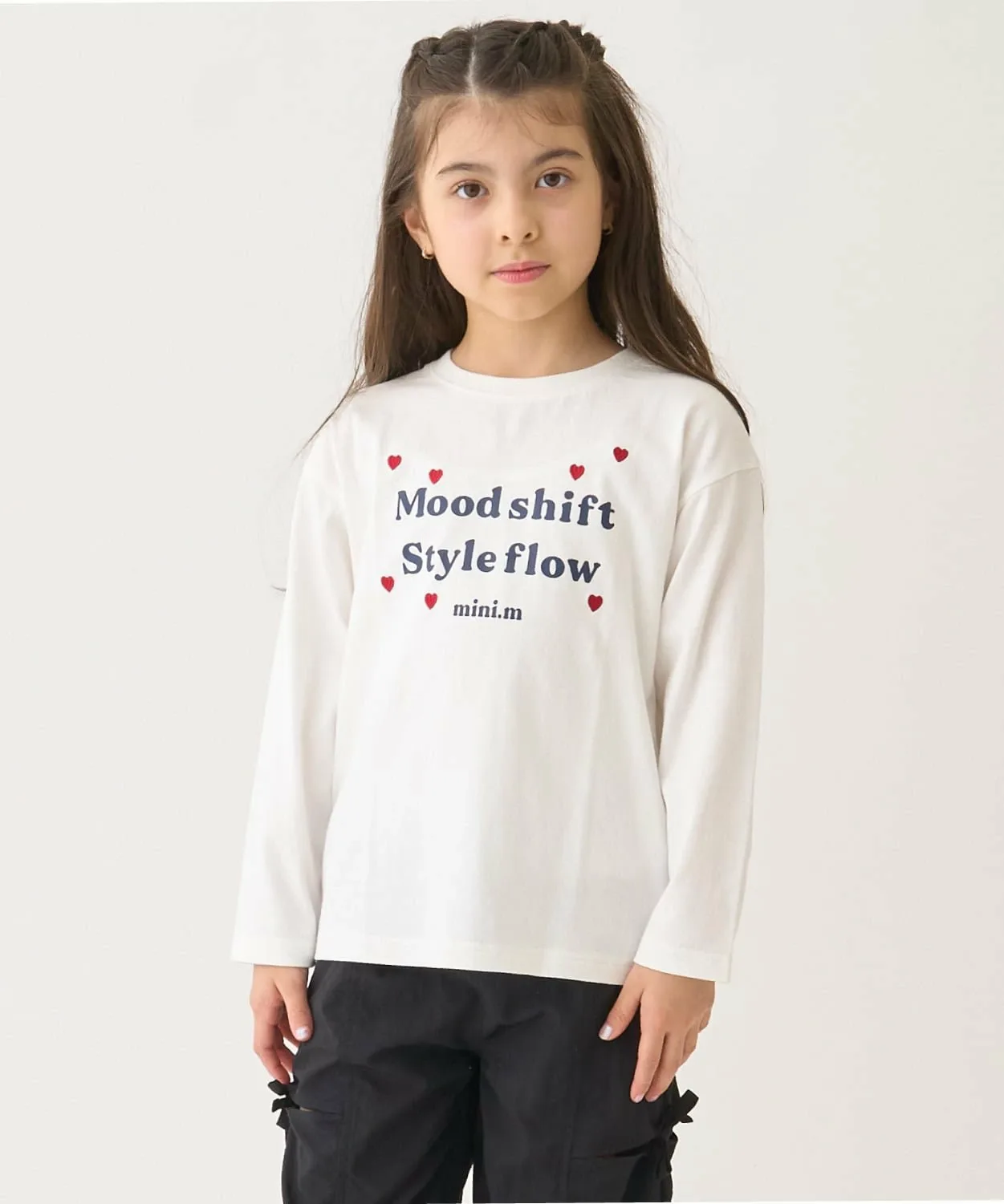 Футболка с длинными рукавами «Сердце и цветок» [100% хлопок] MINIMAL, Off white