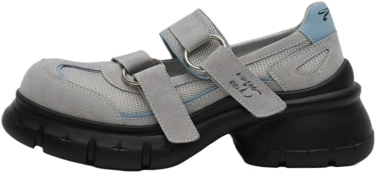 

Кроссовки Mary Janes Sneakerina Балетные кроссовки для женщин Теннисная обувь Плоские сандалии Повседневная удобная милая кавайная элегантная модная стильная обувь Подарки Спорт Весна Лето Осень На улице Lokolucx, серый