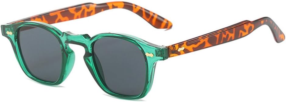 

Женские солнцезащитные очки Punk Rivets, модные сине-фиолетовые очки с защитой от УФ-излучения UV400, мужские трендовые солнцезащитные очки с градиентным переходом цвета, L20420 generic, Green Leopard Grey