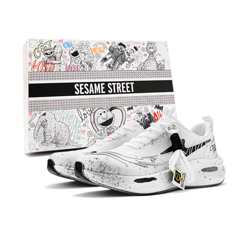 

SESAME STREET Низкие кроссовки для бега унисекс серебристо-белые, цвет Silver White