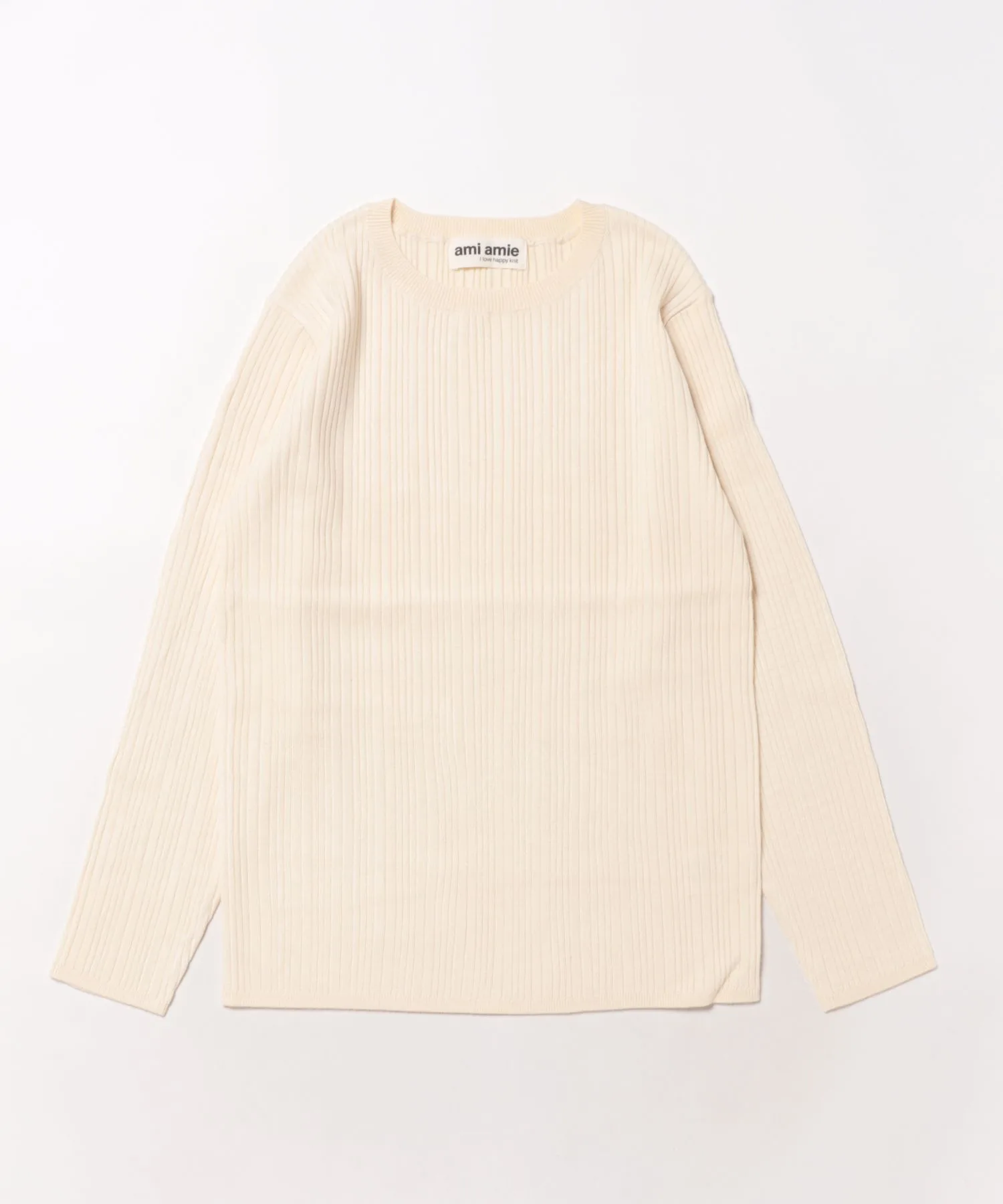 Женский свитер rib knit ami amie off-white