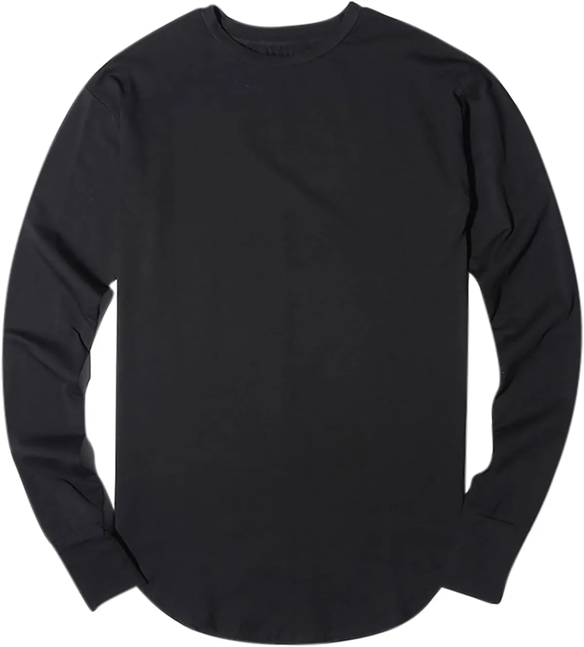 

Мужская футболка с длинным рукавом и круглым вырезом QUNPIU