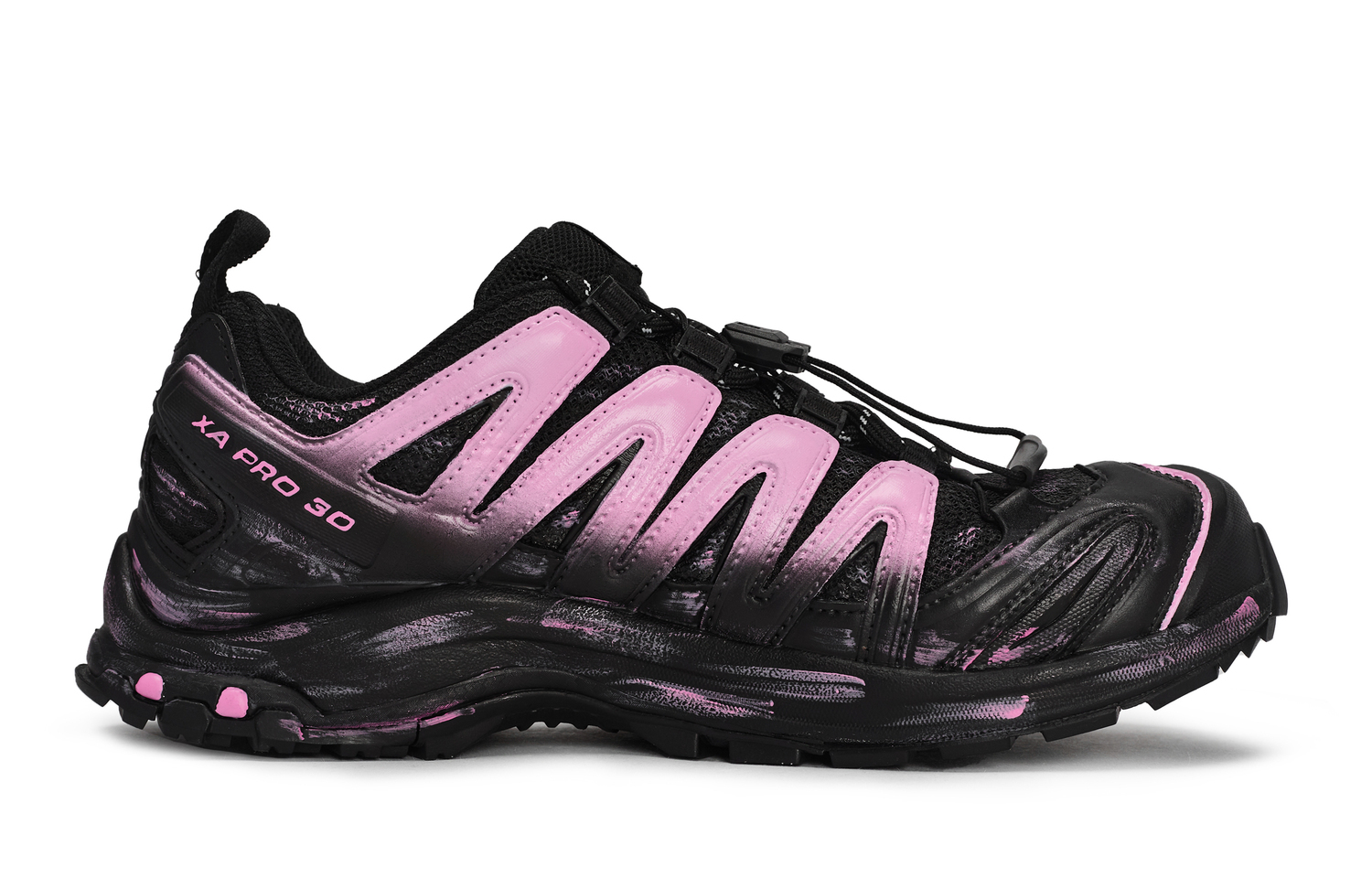 Дышащие кроссовки XA PRO 3D LA YAUTE низкие для бега унисекс black pink SALOMON, черный/розовый — фото 2