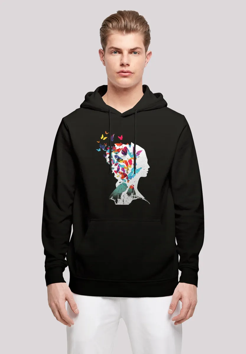 

Толстовка F4NT4STIC "Butterfly Silhouette HOODIE", принт, черный