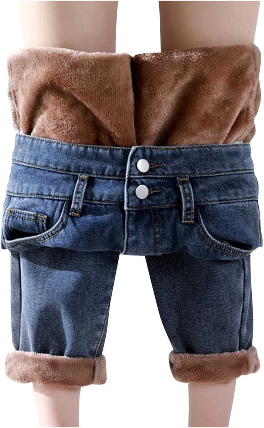 

Женские утепленные джинсы с флисовой подкладкой, теплые и уютные