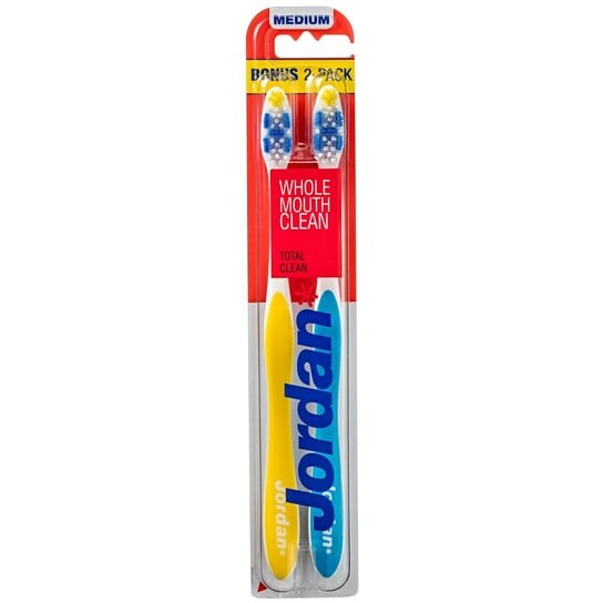 

Зубная щетка среднего размера, 2 шт. Jordan, Total Clean