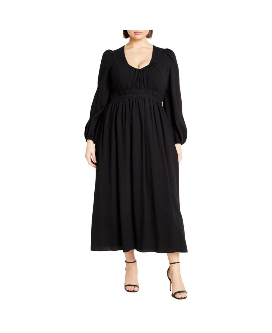 

Женское макси-платье Keyla больших размеров CITY CHIC, Black