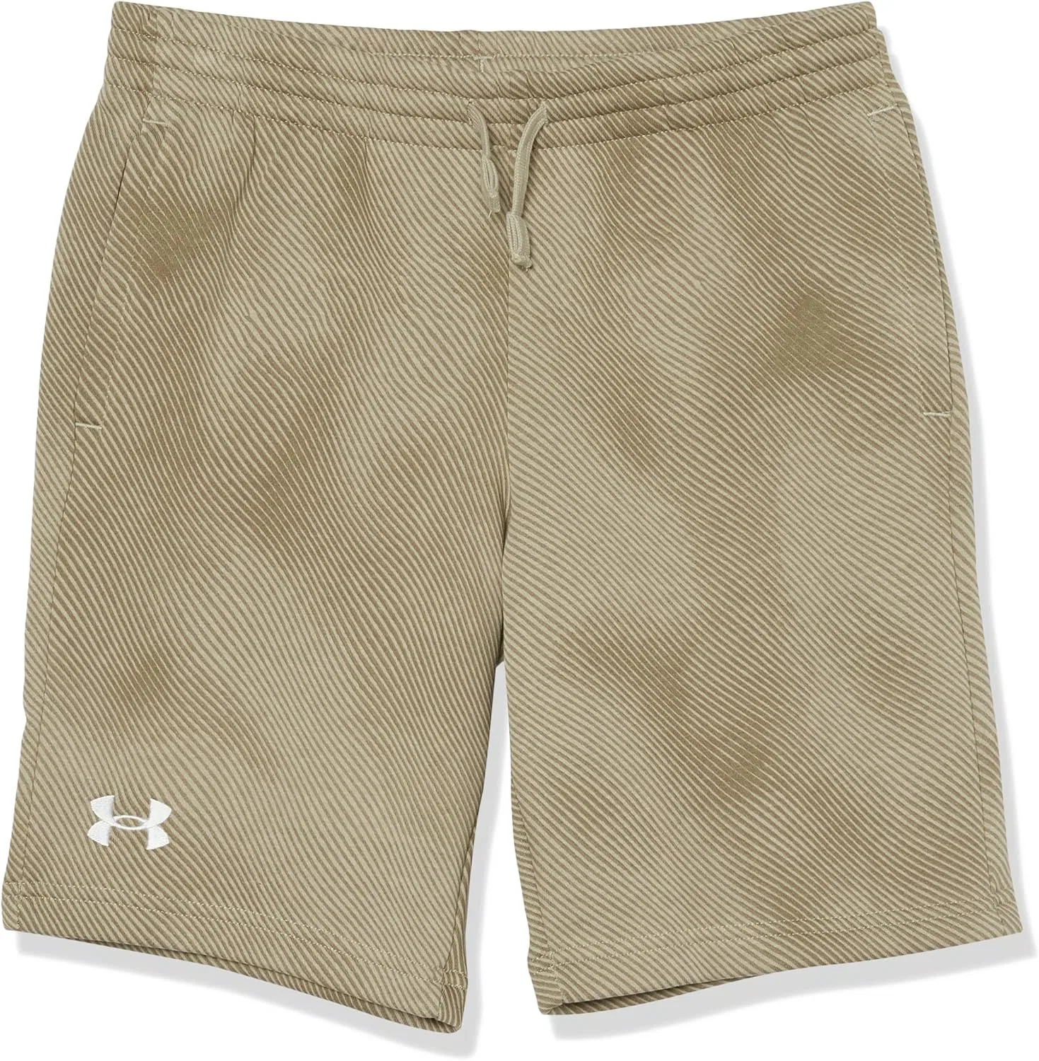 Детские флисовые шорты Under Armour Rival с принтом, (299) City Khaki//White