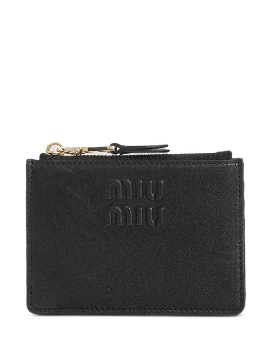 

Miu Miu картхолдер с тисненым логотипом, черный