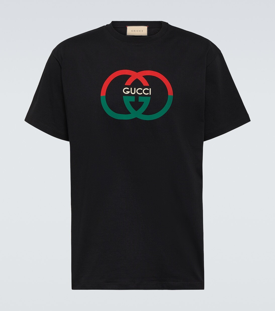 

Футболка из хлопкового джерси с узором g Gucci, черный