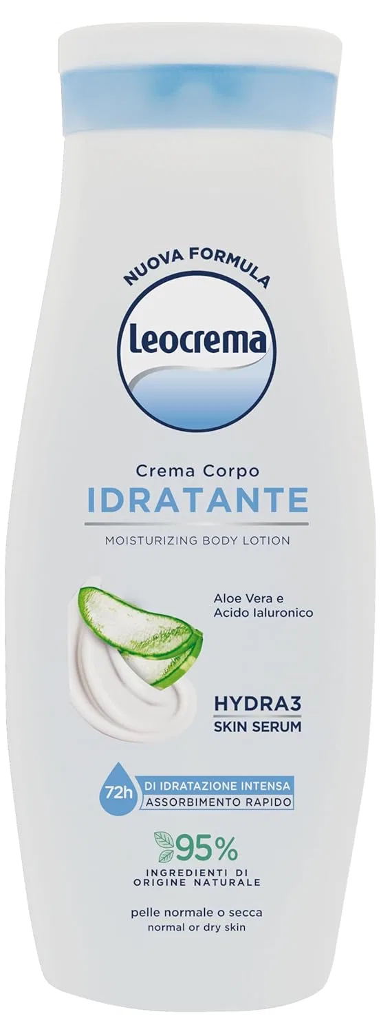 Увлажняющий крем для тела Leocrema с алоэ вера и гиалуроновой кислотой, 400 мл Leocrema