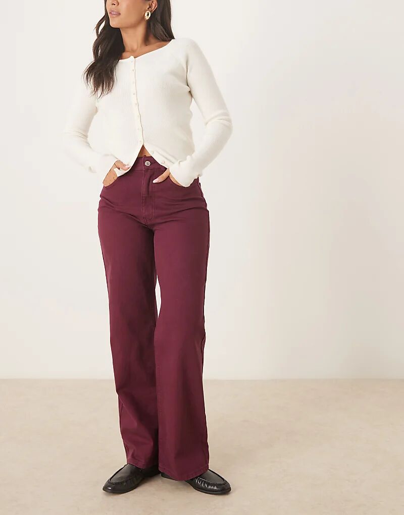 

Джинсы-папы ASOS DESIGN цвета сливы