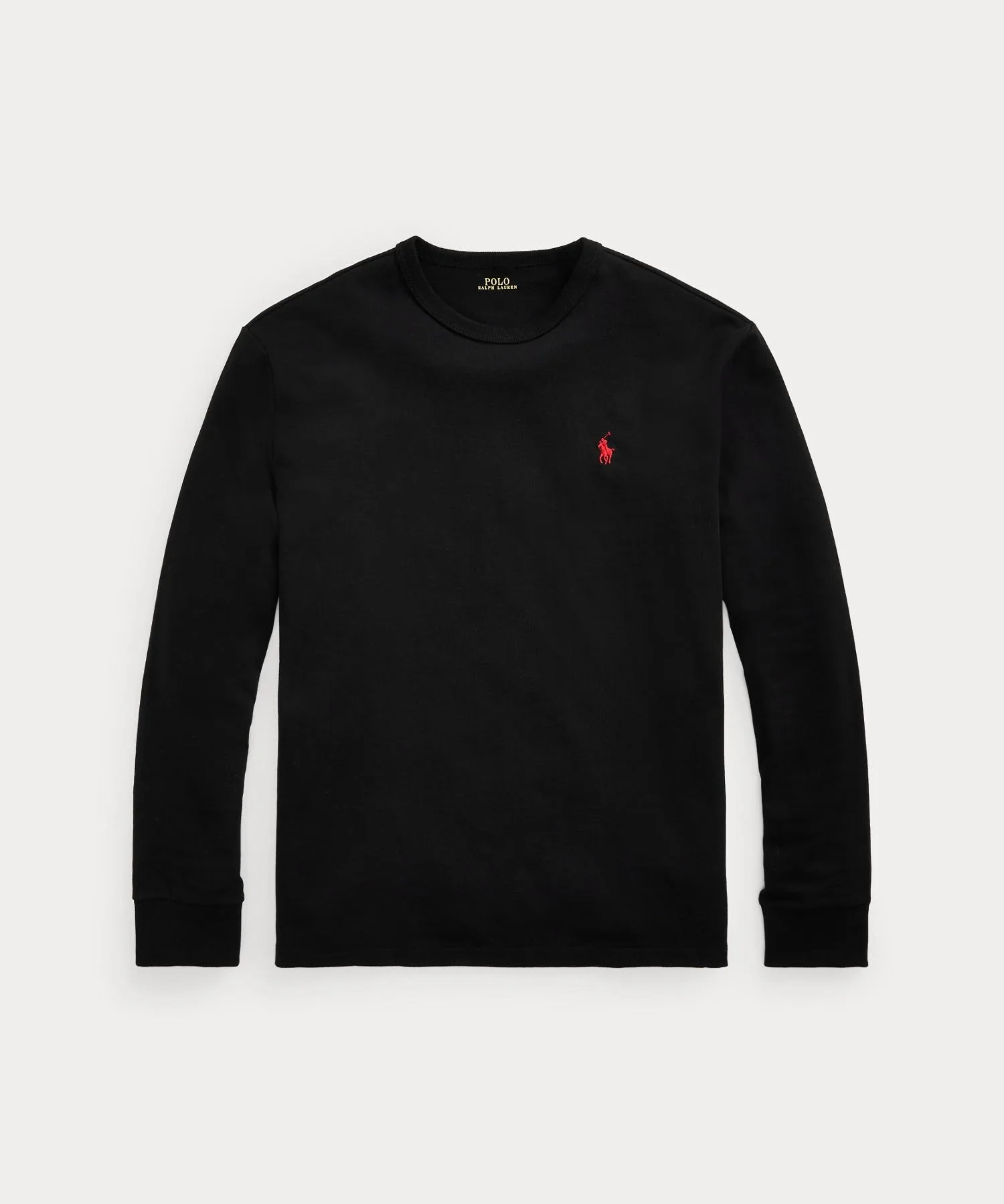 Мужская футболка с длинным рукавом Classic Fit POLO RALPH LAUREN чёрная — фото 2