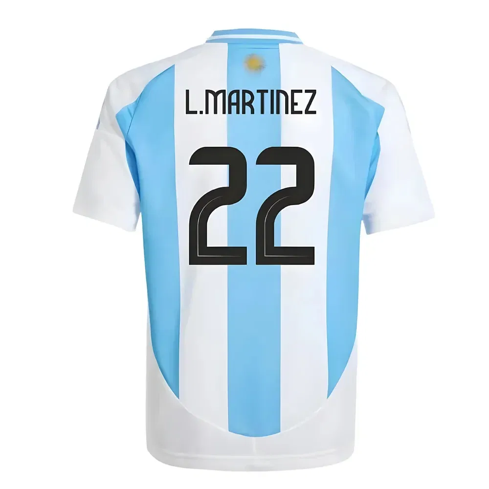 Домашняя футболка Аргентины 2024/25 L.Martinez 22 Argentina, белый — фото 2