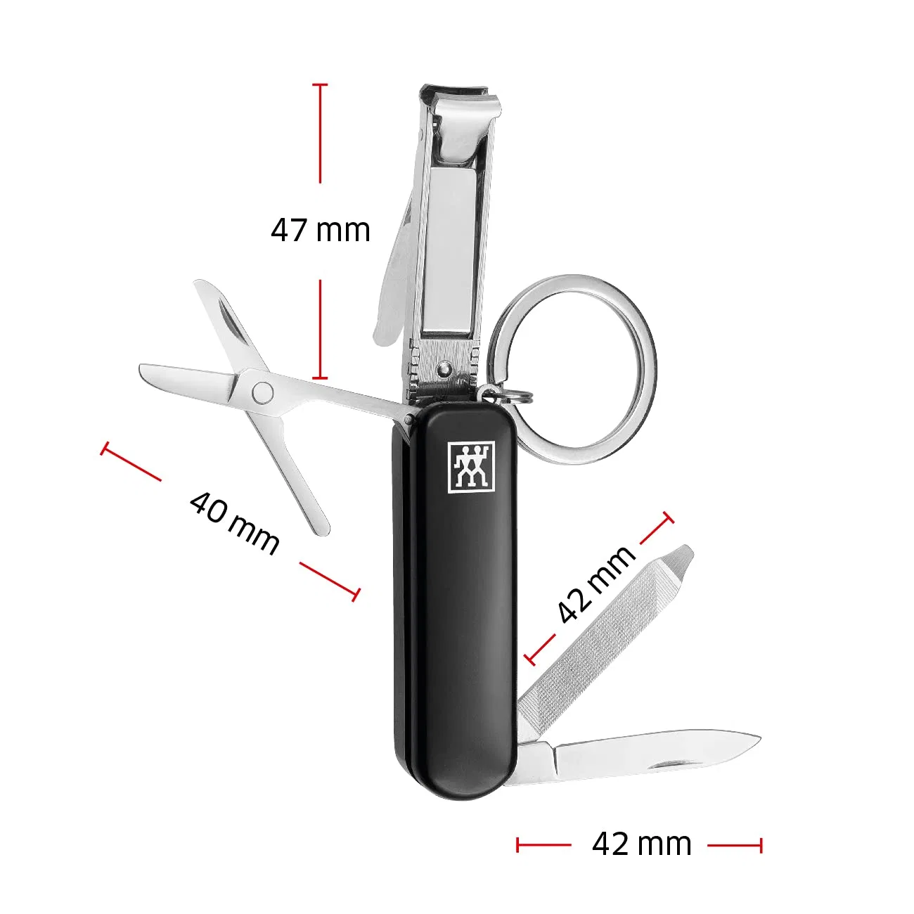 Маникюрный мультитул ZWILLING из нержавеющей стали с кольцом для ключей Zwilling, Black — фото 3