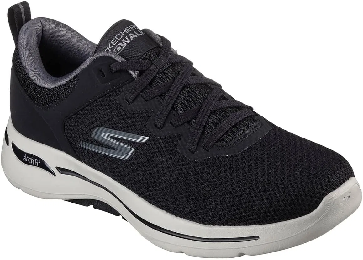 Мужские кроссовки Skechers 216254 Bkgy, Black Textile Black Leather Black Synthetic — фото 2