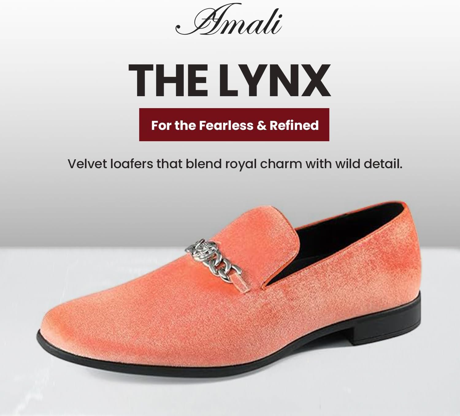 Мужские лоферы Amali Velvet Slip-On с львиным декором, тапочки для смокинга, лоферы с металлической цепочкой, оранжевый — фото 2