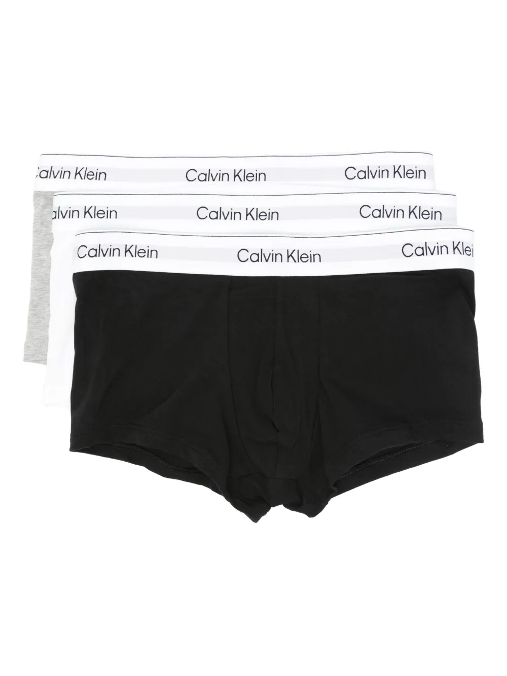 

Комплект из трех трусов-брифов с логотипом Calvin Klein, черный
