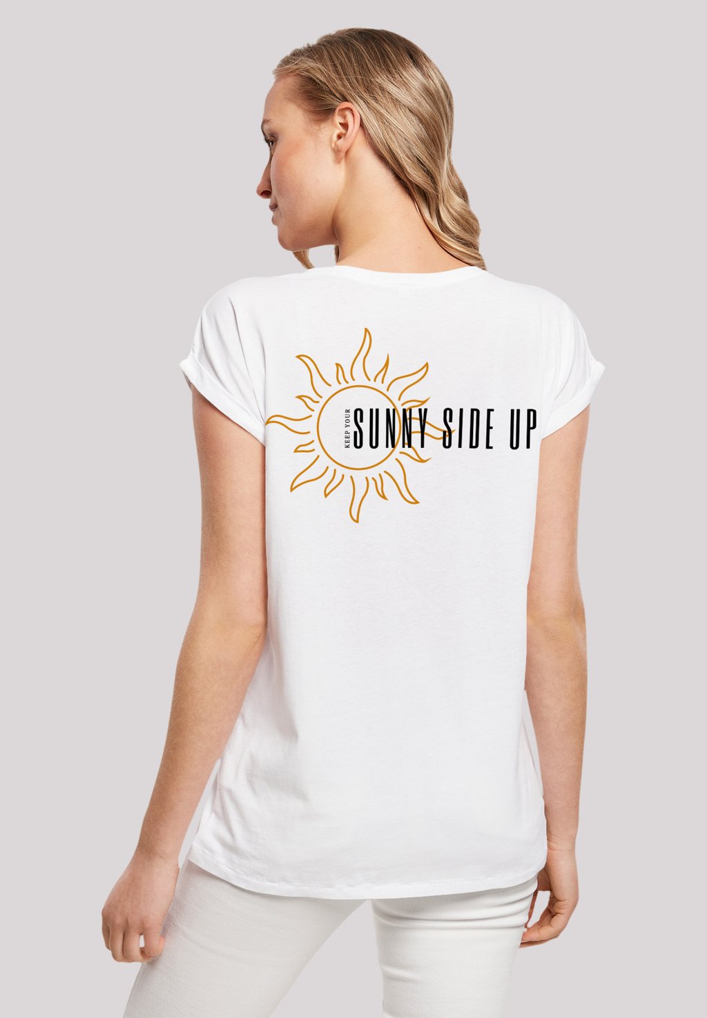 

Футболка с принтом SUNNY SIDE UP F4NT4STIC, белый