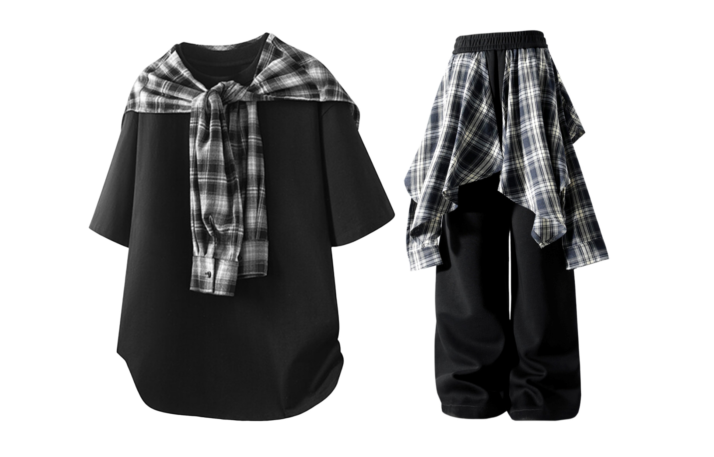 

Повседневный спортивный свитер с круглой горловиной Unisex Moderate X1617, черный short-sleeved shirt+черный sweatpants