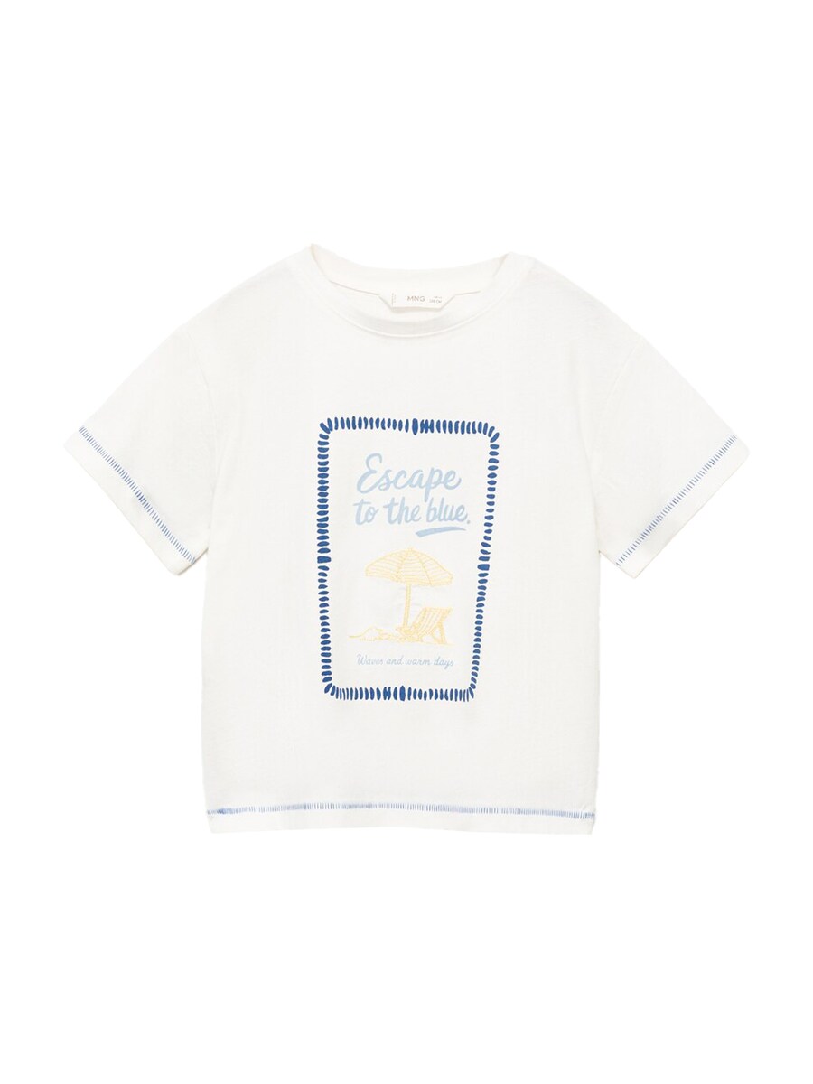 

Рубашка MANGO KIDS ESCAPE, белый