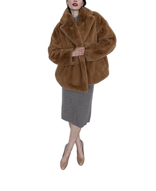 

Короткое пальто Maia из искусственного меха Emilia George, цвет Brown