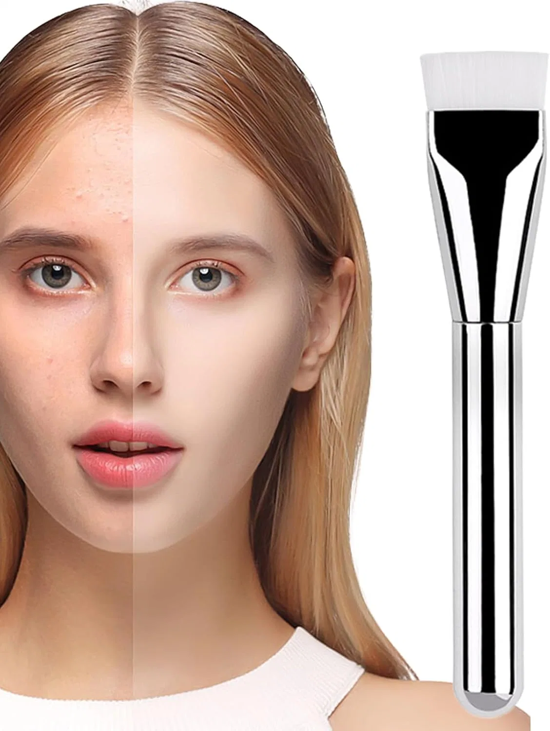 Кисть для макияжа плоская Foundation Brush, No Brand, 1 шт.