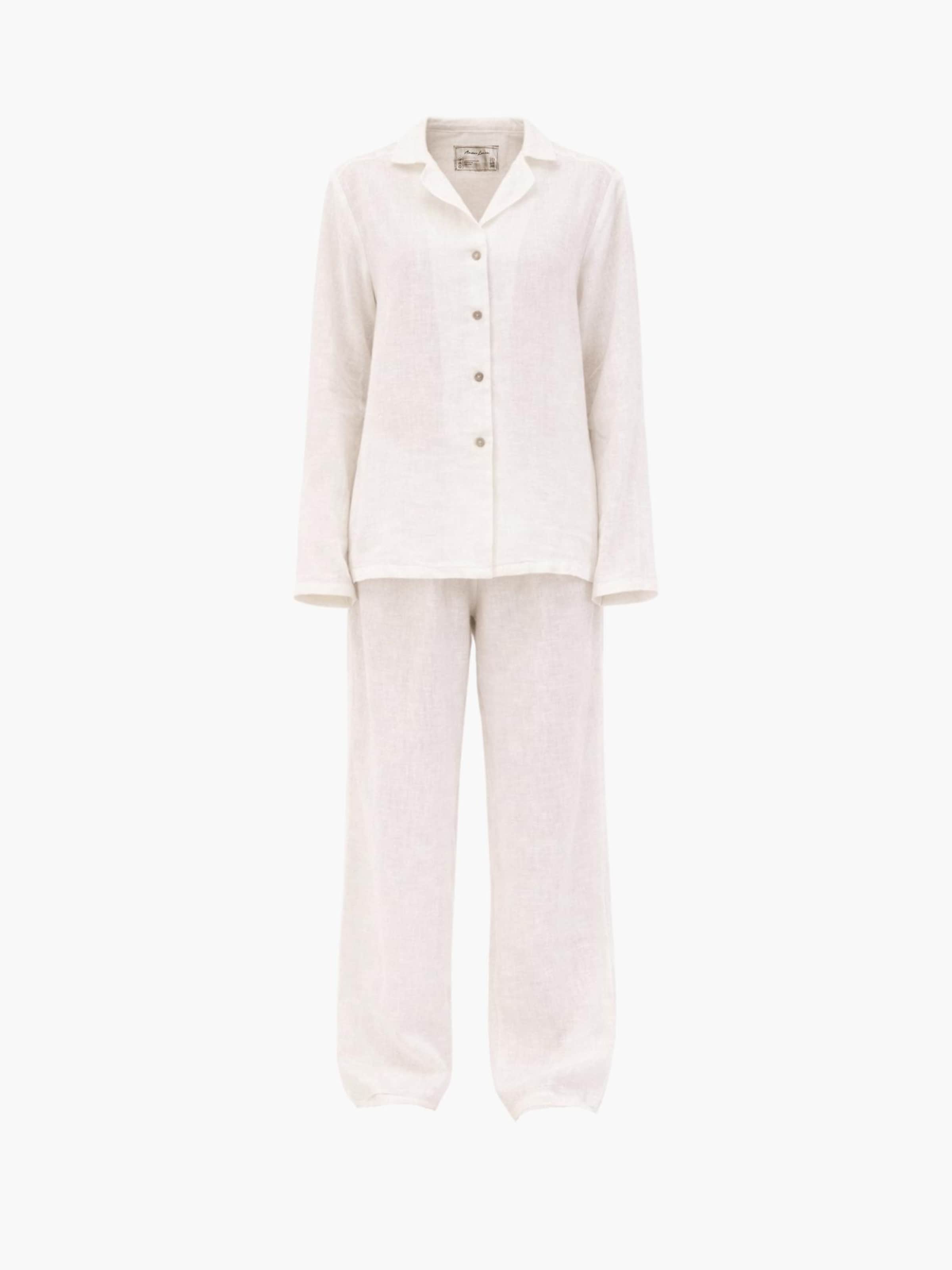 

AmourLinen Пижама 'Nightly' в цвете Off White