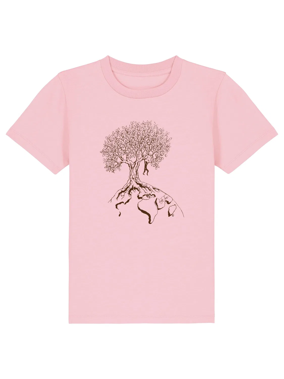 Футболка 'Organic Fairwear Футболка Kids Unisex Hanging On' Life-Tree, Light Pink