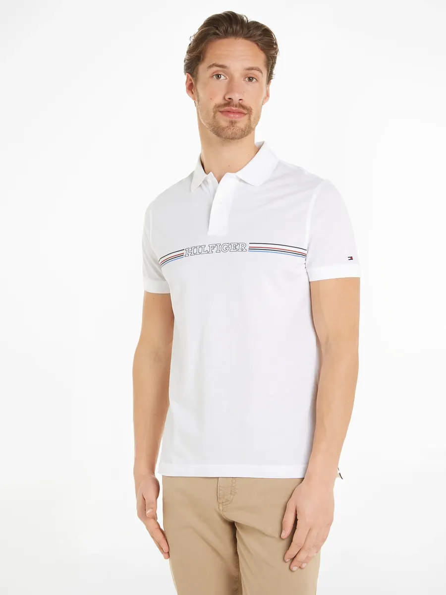 

Рубашка-поло Tommy Hilfiger "STRIPE CHEST REG POLO", белый