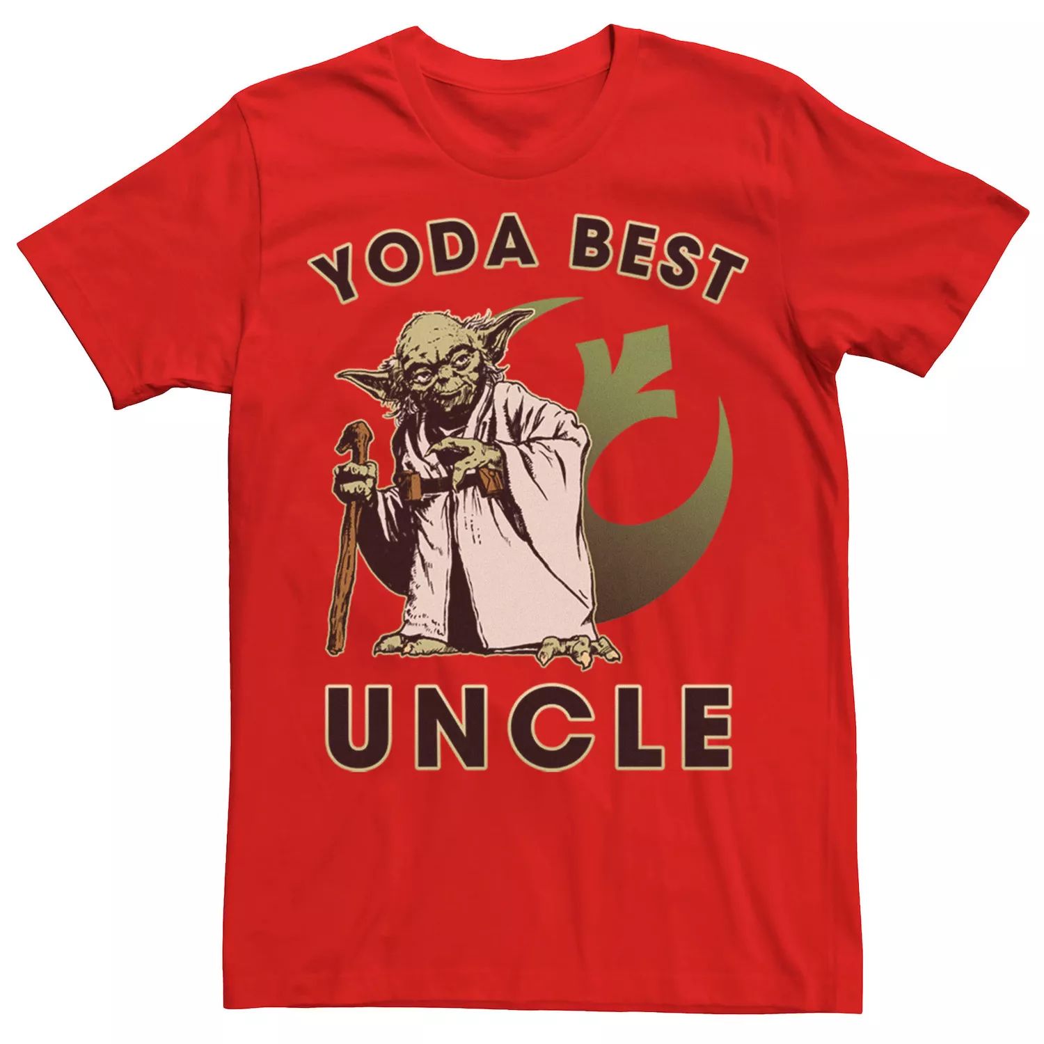 

Мужская футболка с логотипом Yoda Best Uncle Rebel Star Wars, красный