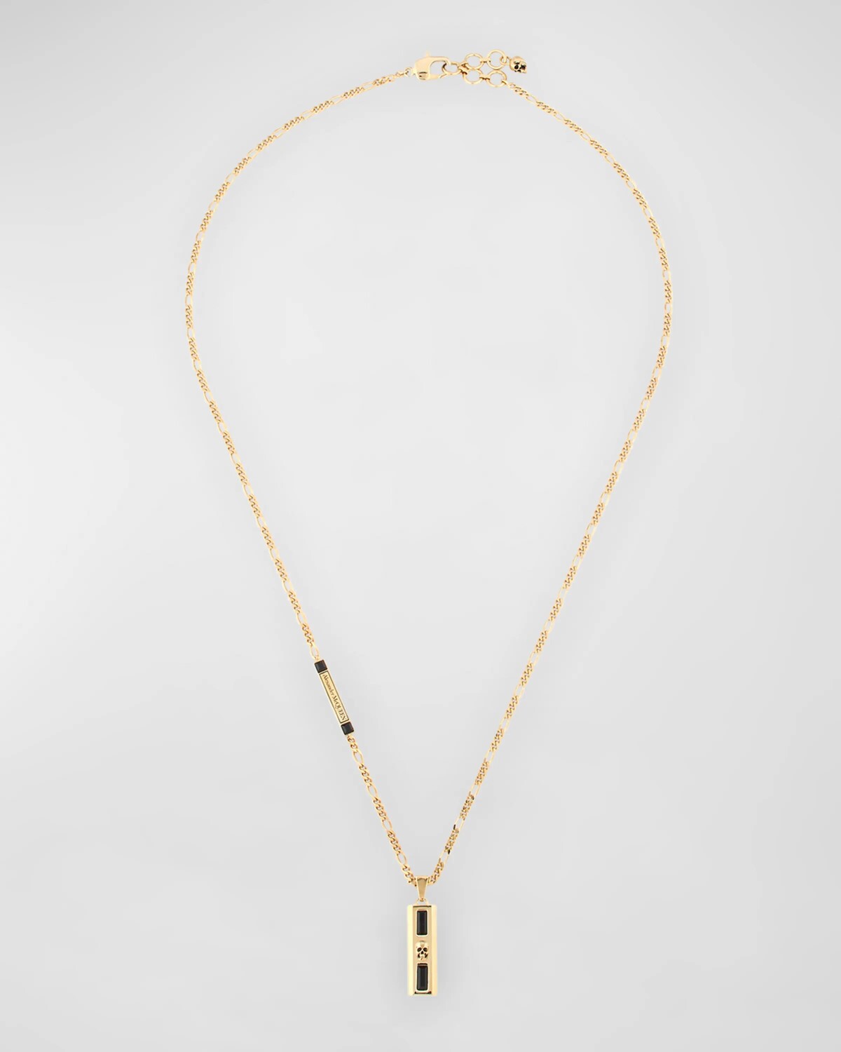 

Мужское колье с двумя драгоценными камнями Alexander McQueen, цвет Pale Gold Jet Sw