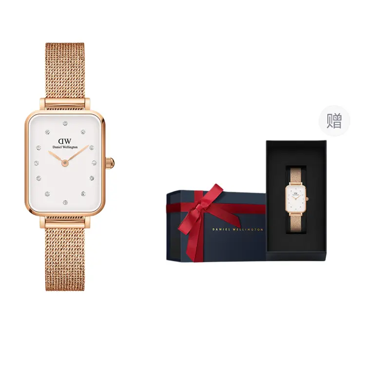 

DW/DanielWellington Часы Daniel Wellington Quadro Pressed Studio Lumine 26mm, Brand-New Ribbon Box-Rose Gold White Dial
