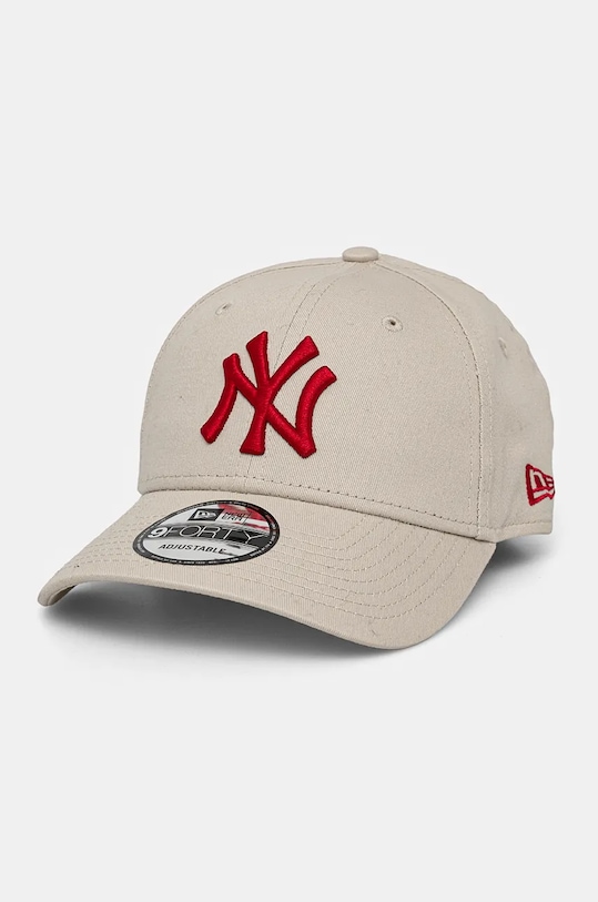 

Хлопковая кепка с козырьком New Era, бежевый